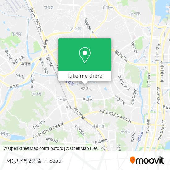 서동탄역 2번출구 map