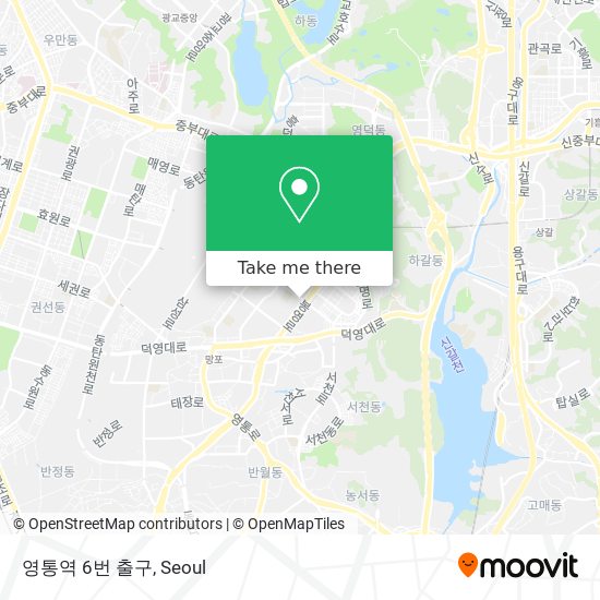 영통역 6번 출구 map