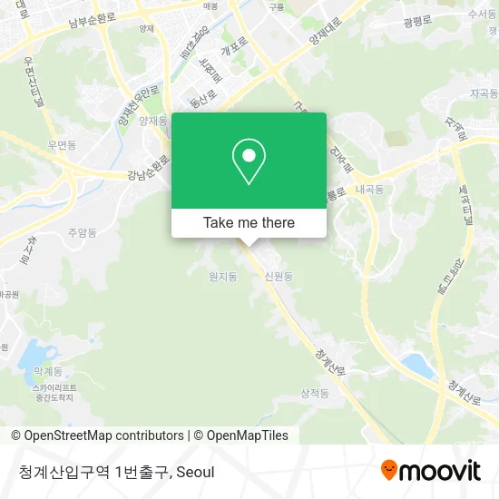청계산입구역 1번출구 map