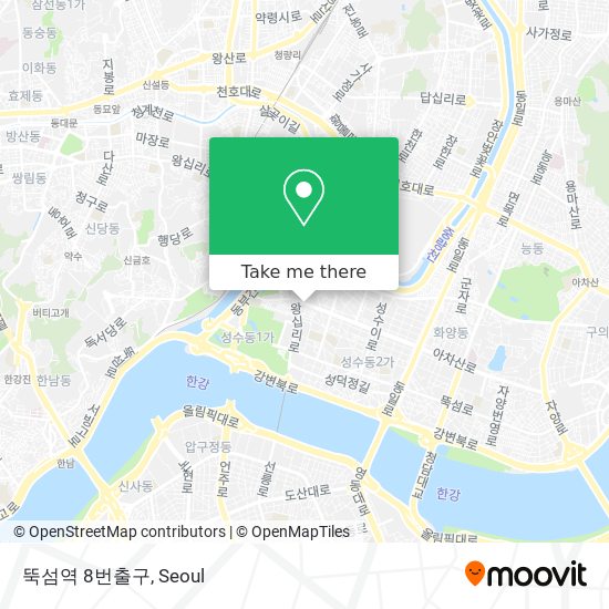 뚝섬역 8번출구 map