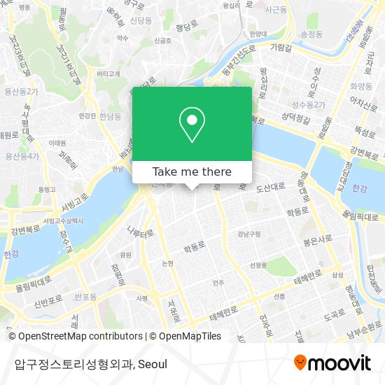 압구정스토리성형외과 map