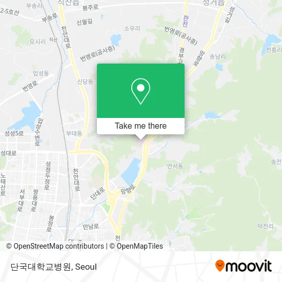 단국대학교병원 map
