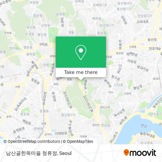 남산골한옥마을 청류정 map