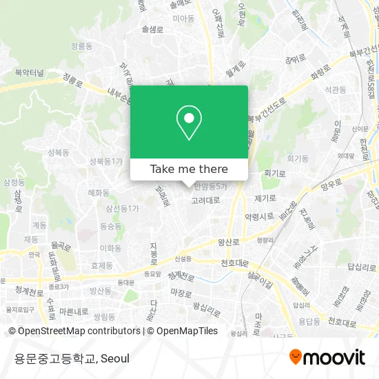 용문중고등학교 map