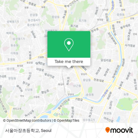 서울마장초등학교 map