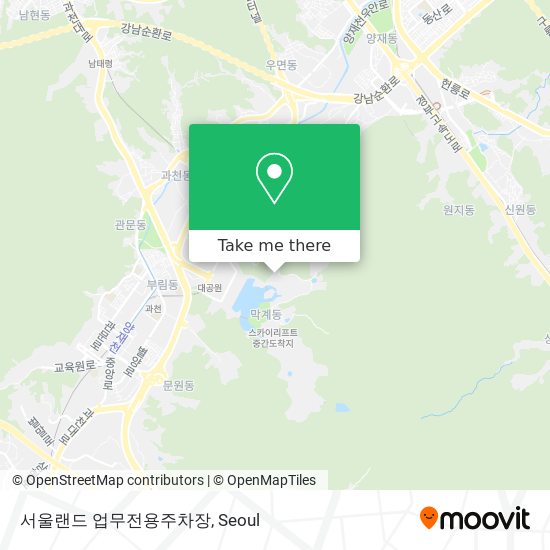 서울랜드 업무전용주차장 map