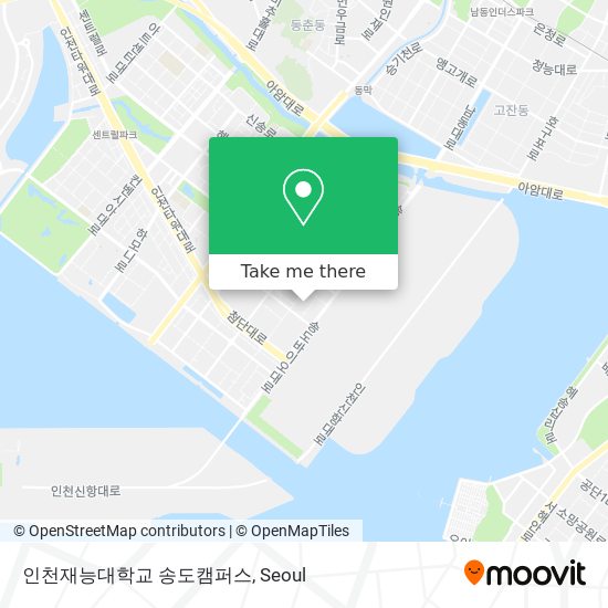 인천재능대학교 송도캠퍼스 map