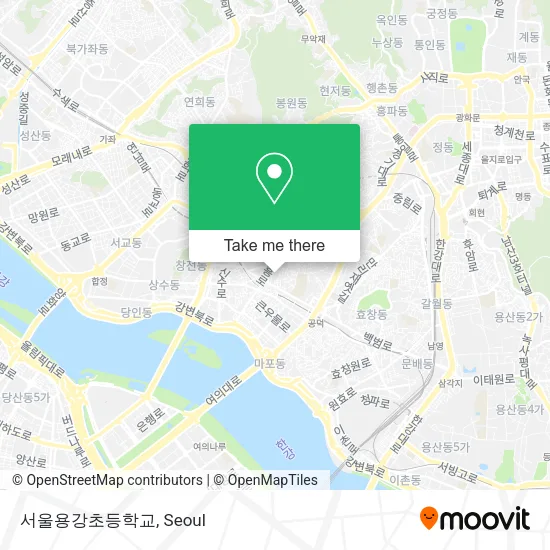 서울용강초등학교 map