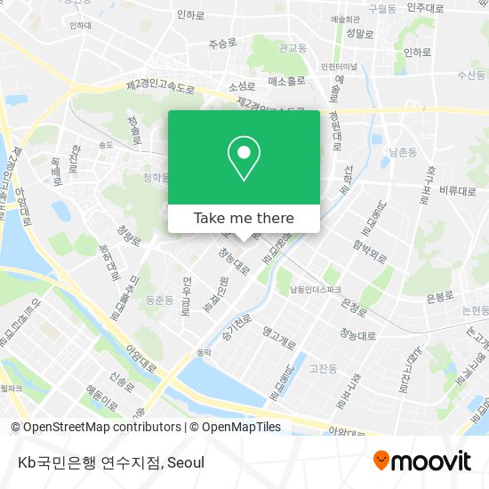 Kb국민은행 연수지점 map