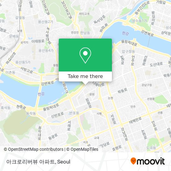 아크로리버뷰 아파트 map