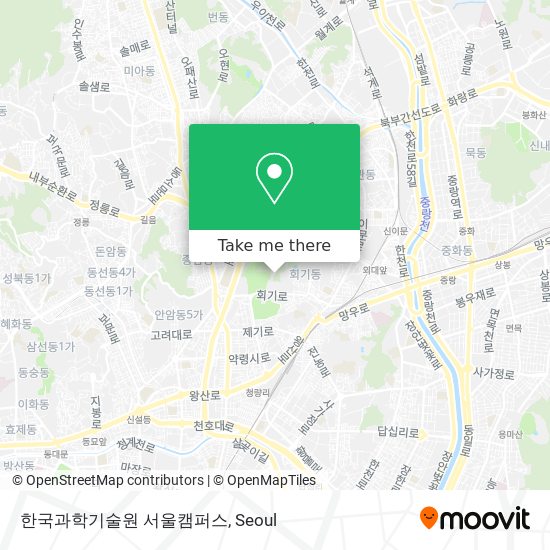 한국과학기술원 서울캠퍼스 map