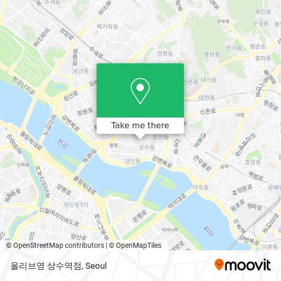 올리브영 상수역점 map