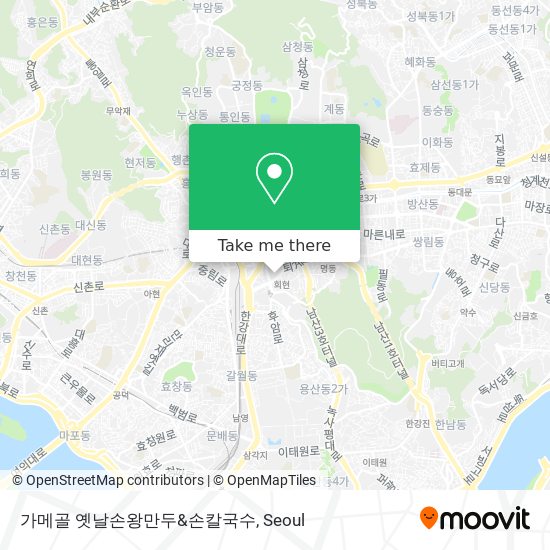 가메골 옛날손왕만두&손칼국수 map