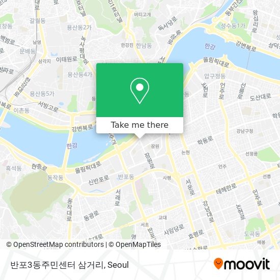 반포3동주민센터 삼거리 map