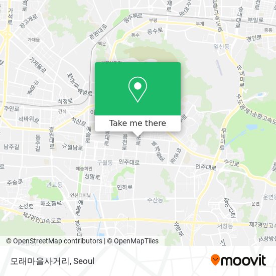 모래마을사거리 map