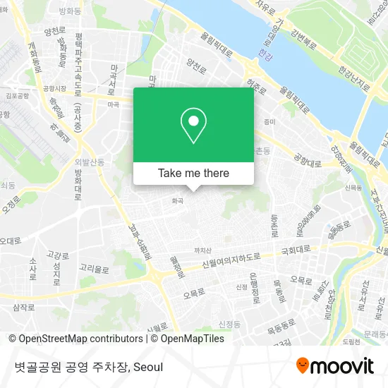 볏골공원 공영 주차장 map