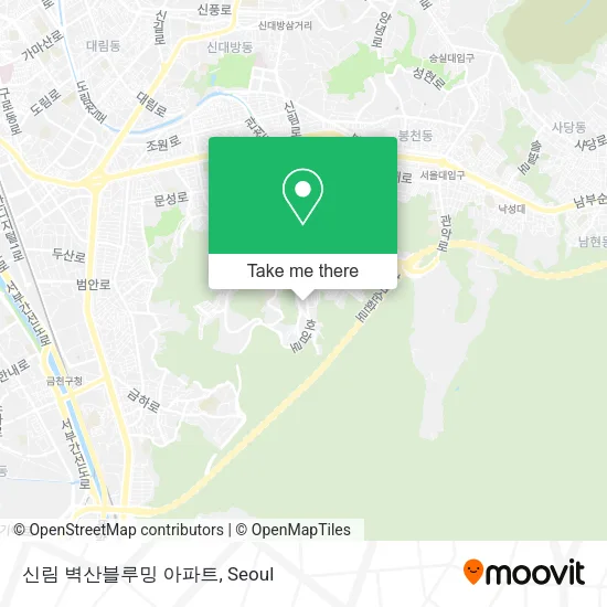 신림 벽산블루밍 아파트 map