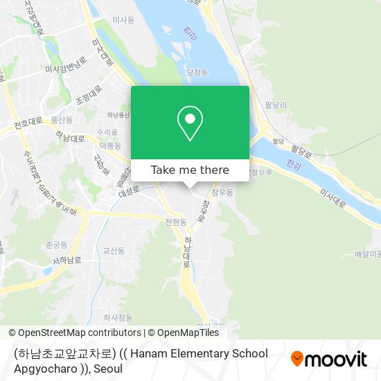 (하남초교앞교차로) (( Hanam Elementary School Apgyocharo )) map