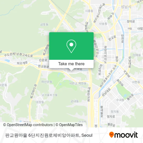 판교원마을 6단지진원로제비앙아파트 map