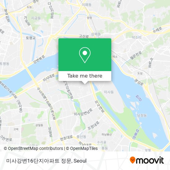 미사강변16단지아파트 정문 map