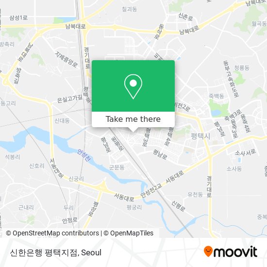 신한은행 평택지점 map