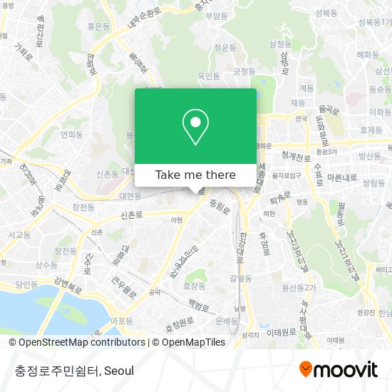 충정로주민쉼터 map