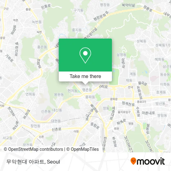 무악현대 아파트 map