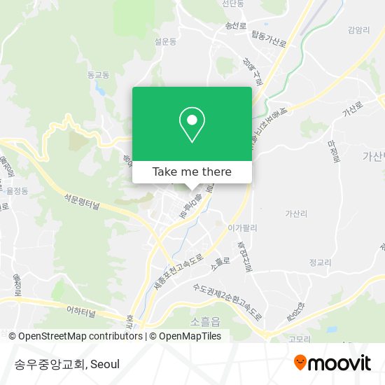 송우중앙교회 map