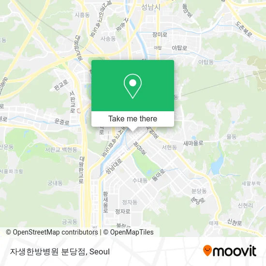 자생한방병원 분당점 map