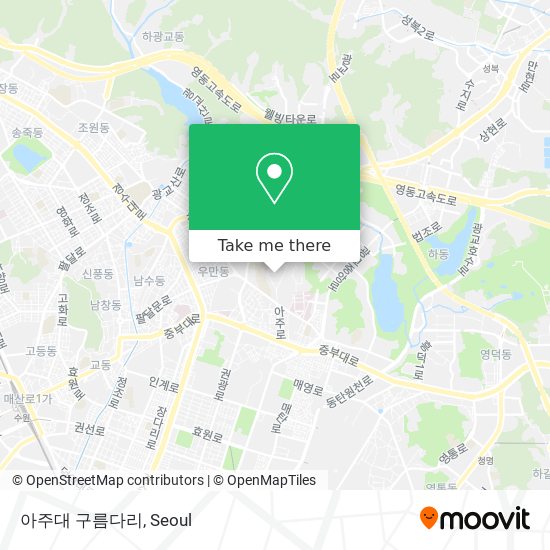 아주대 구름다리 map