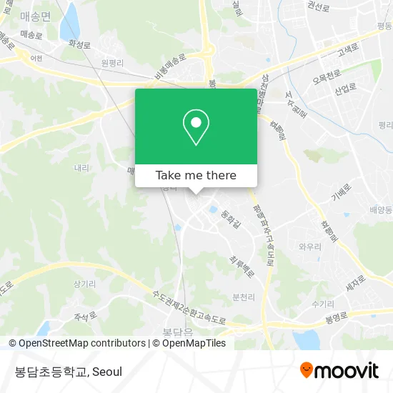 봉담초등학교 map