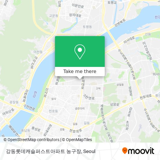 강동롯데캐슬퍼스트아파트 농구장 map