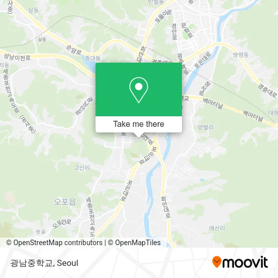 광남중학교 map