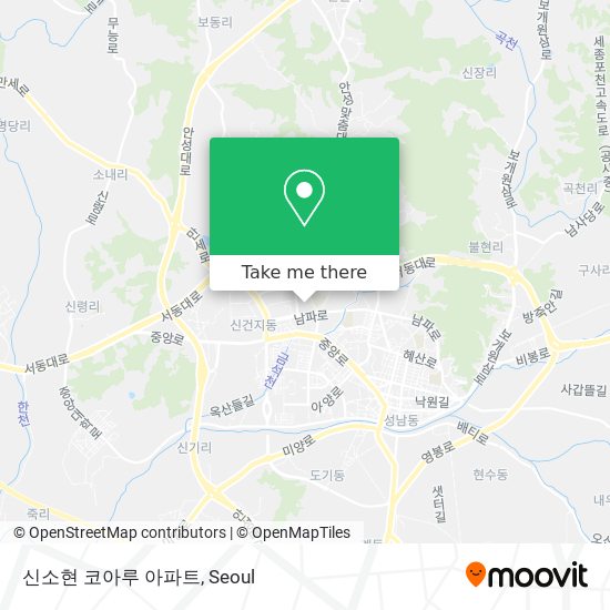 신소현 코아루 아파트 map