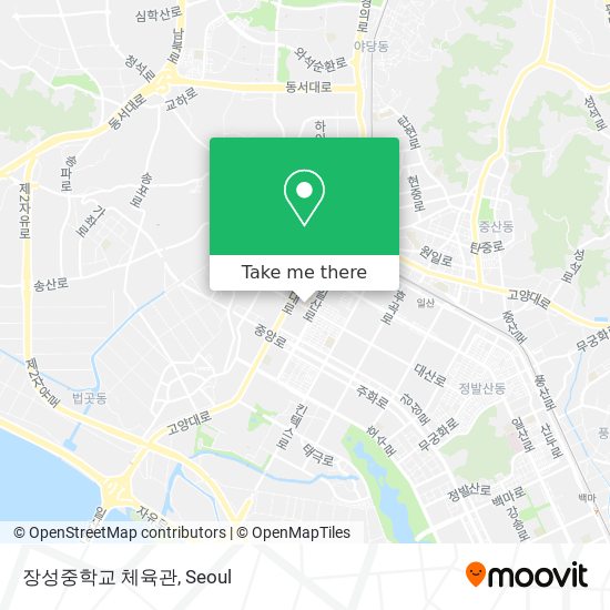 장성중학교 체육관 map