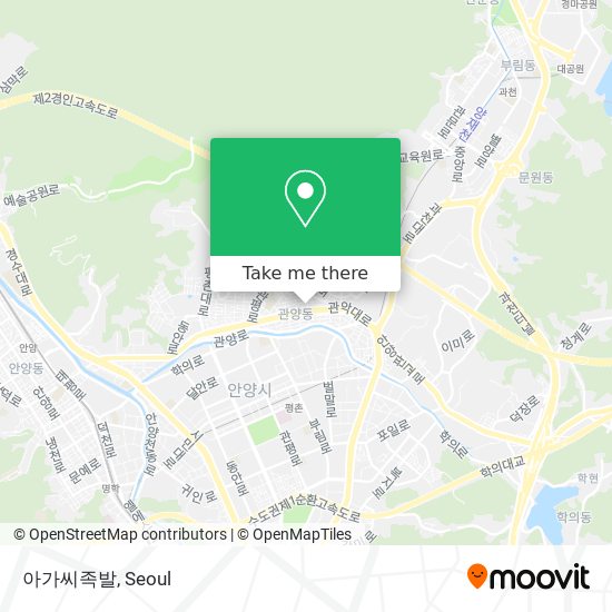 아가씨족발 map