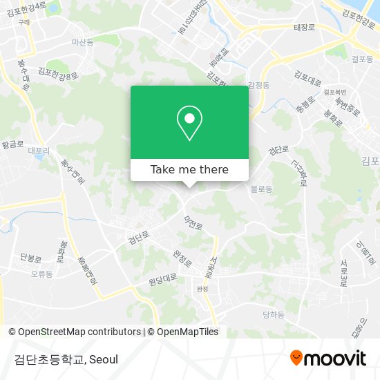 검단초등학교 map