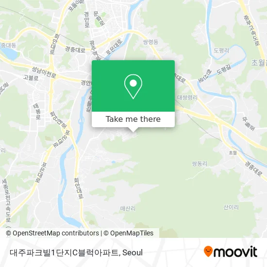 대주파크빌1단지C블럭아파트 map