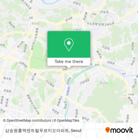 삼송원흥역센트럴푸르지오아파트 map