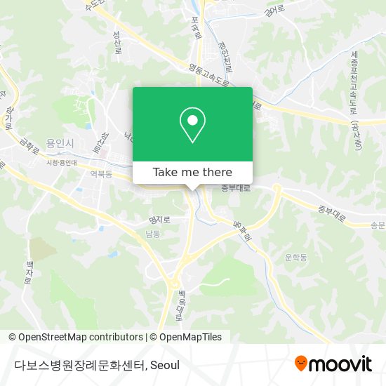 다보스병원장례문화센터 map