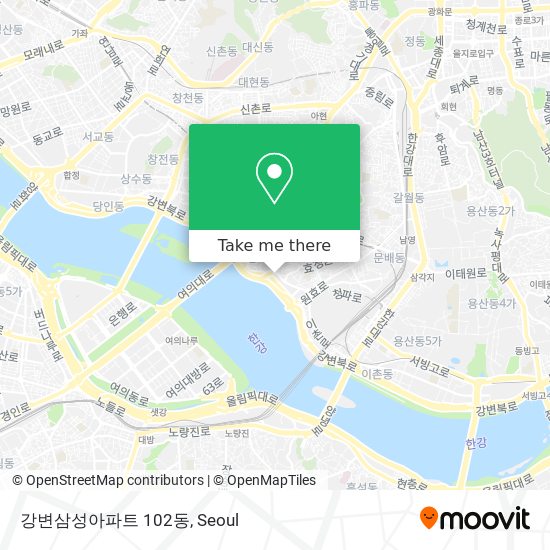 강변삼성아파트 102동 map