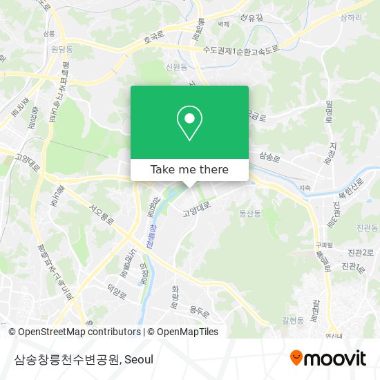 삼송창릉천수변공원 map