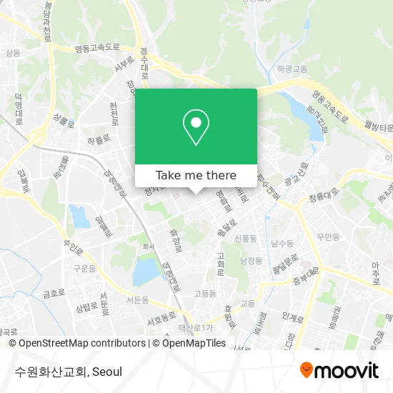 수원화산교회 map