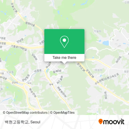 백현고등학교 map