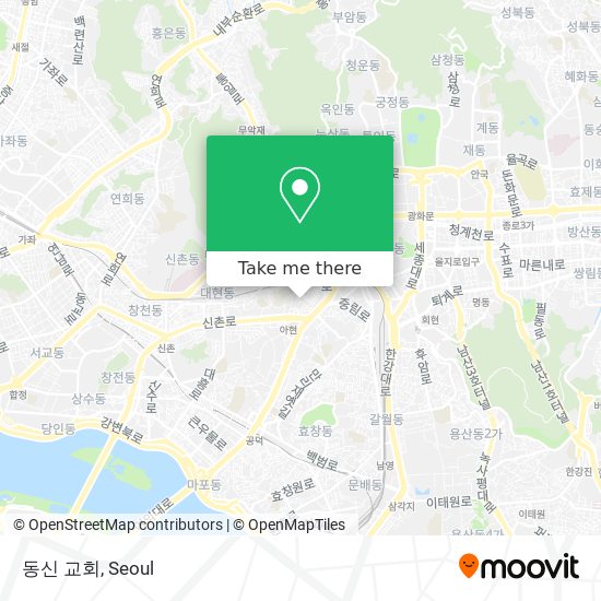 동신 교회 map