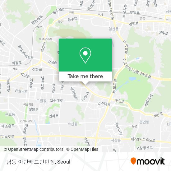 남동 아단배드민턴장 map