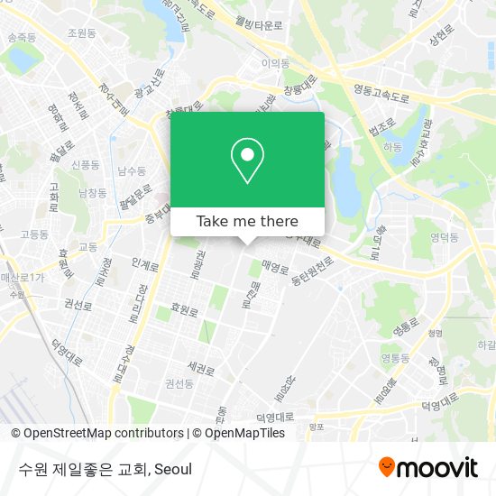 수원 제일좋은 교회 map