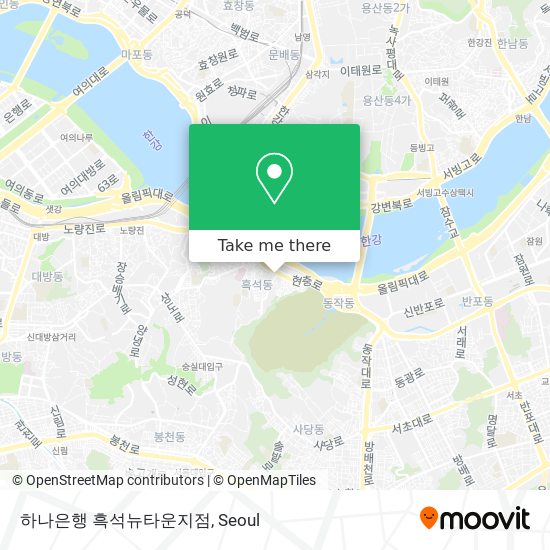 하나은행 흑석뉴타운지점 map