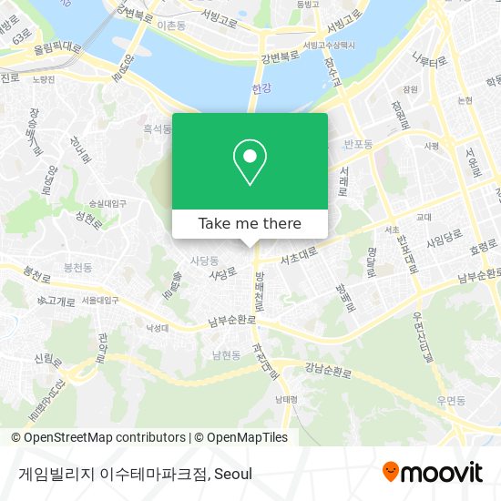 게임빌리지 이수테마파크점 map