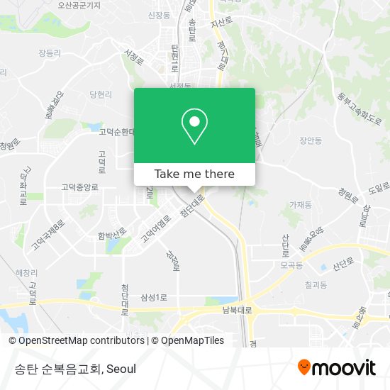 송탄 순복음교회 map